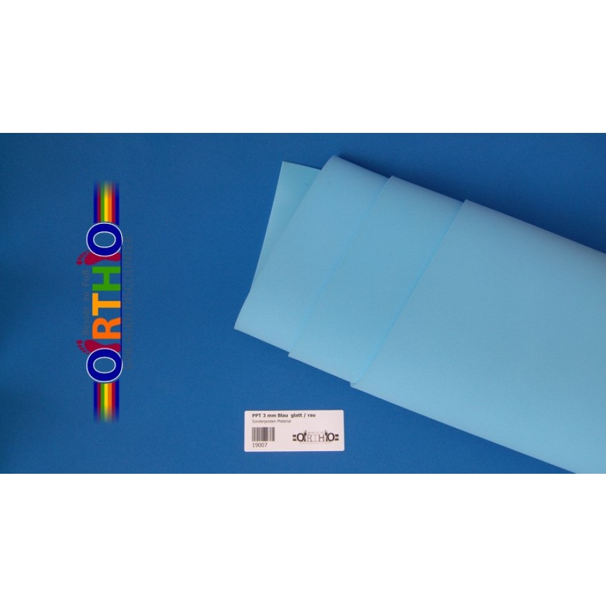 PPT-Polstermaterial blau 3,0 mm (glatt/rau)