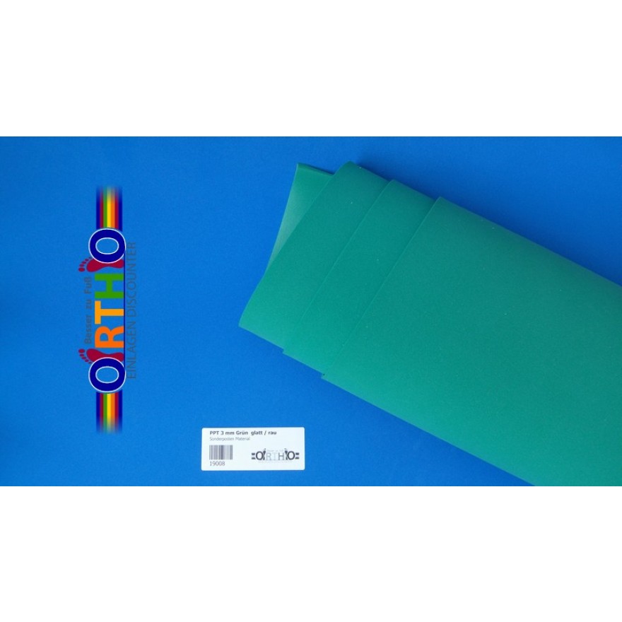 PPT-Polstermaterial grün 3,0 mm (glatt/rau)